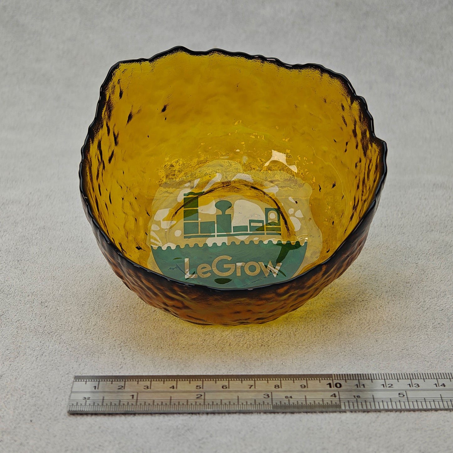 LeGrow Glass Orange Transparent Bowl