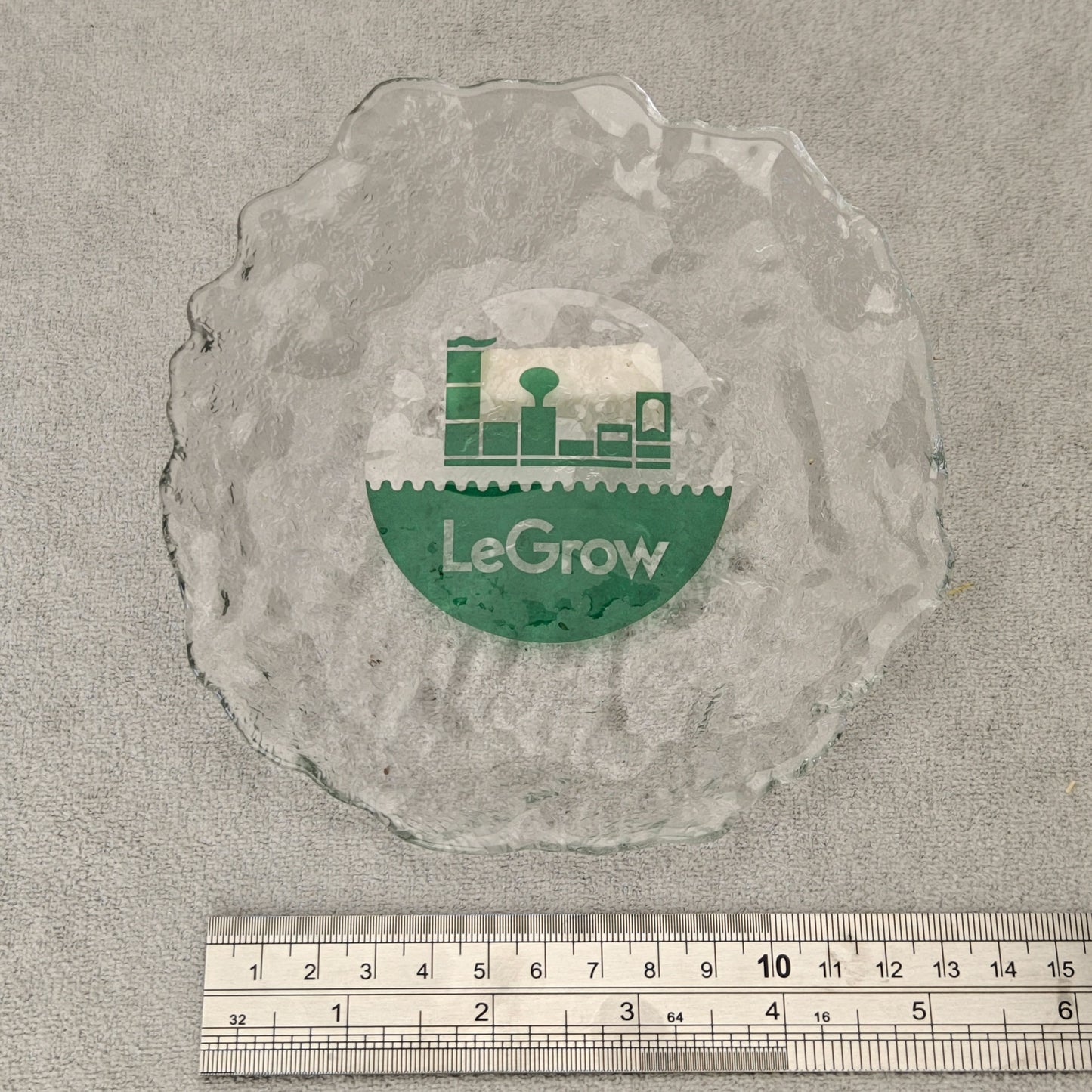 LeGrow Glass Plate with Organic Textures