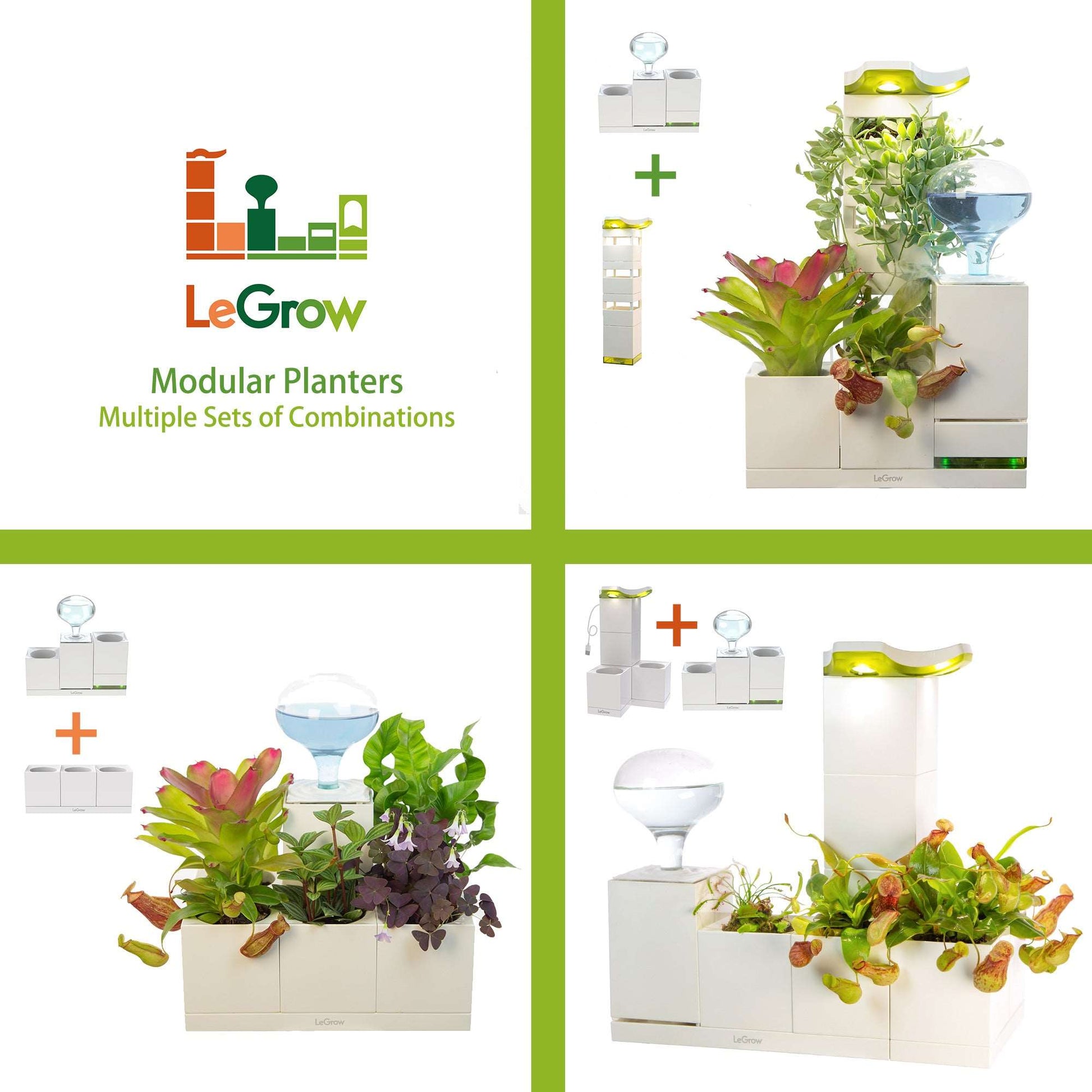 dehumidifier plant pot Pots with Humidifier for Indoor plants and 4-USB Plug | LeGrow
