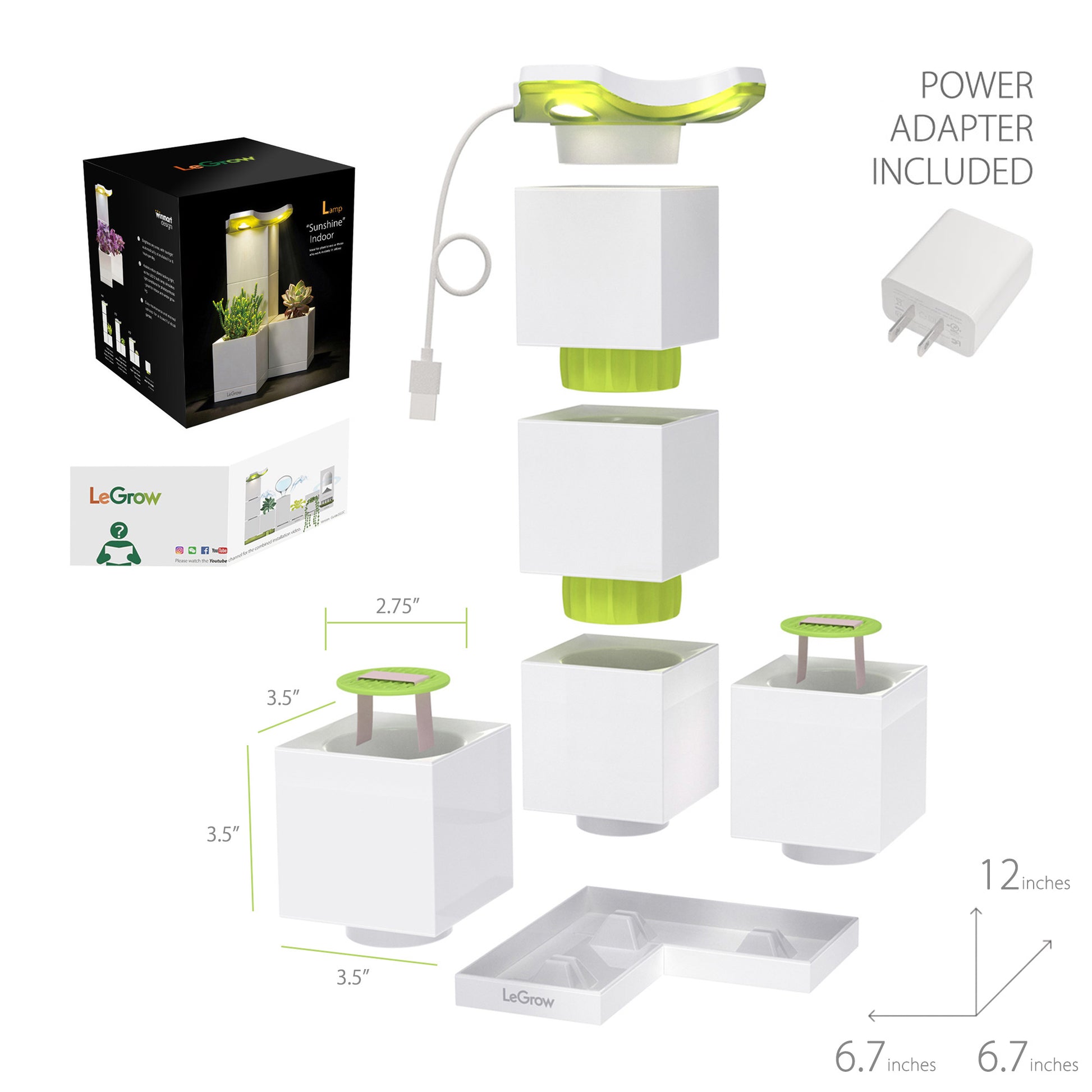 short stories indoor led planter Indoor Planter with Grow Light, 10 Days Watering-Free | LeGrow