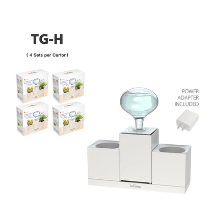 Planter Set with Humidifier and Tray | LeGrow - H Case Pack (4 Sets per Carton)